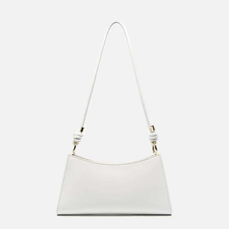 Women’s Minimalist Genuine Leather Baguette Shoulder Bag image 7