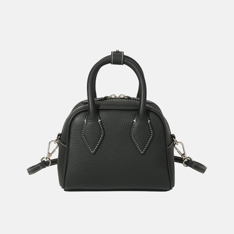 Women’s Minimalist Genuine Leather Boston Shoulder Crossbody Handbags image