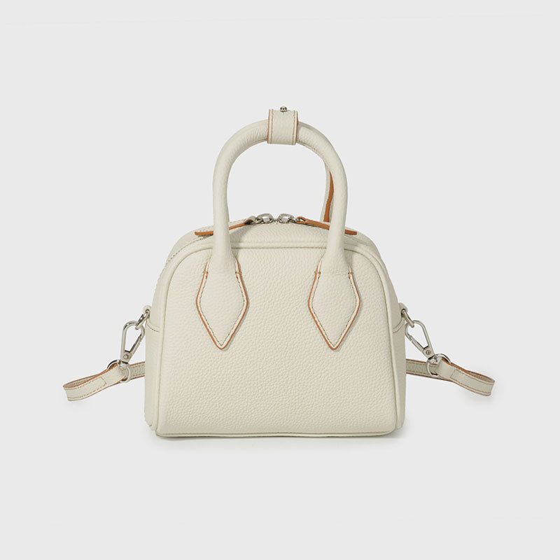 Women’s Minimalist Genuine Leather Boston Shoulder Crossbody Handbags image 3