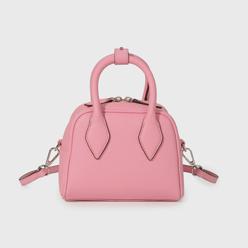 Women’s Minimalist Genuine Leather Boston Shoulder Crossbody Handbags image 4
