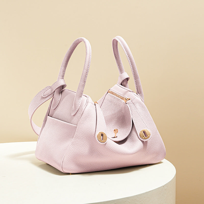 Women’s Minimalist Genuine Leather Cat Eye Decorated Crossbody Shoulder Handbag image 10