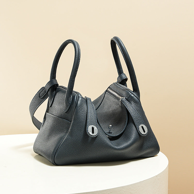 Women’s Minimalist Genuine Leather Cat Eye Decorated Crossbody Shoulder Handbag image 23