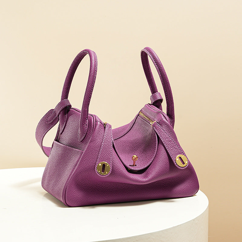 Women’s Minimalist Genuine Leather Cat Eye Decorated Crossbody Shoulder Handbag image 27