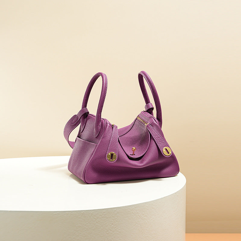 Women’s Minimalist Genuine Leather Cat Eye Decorated Crossbody Shoulder Handbag image 26