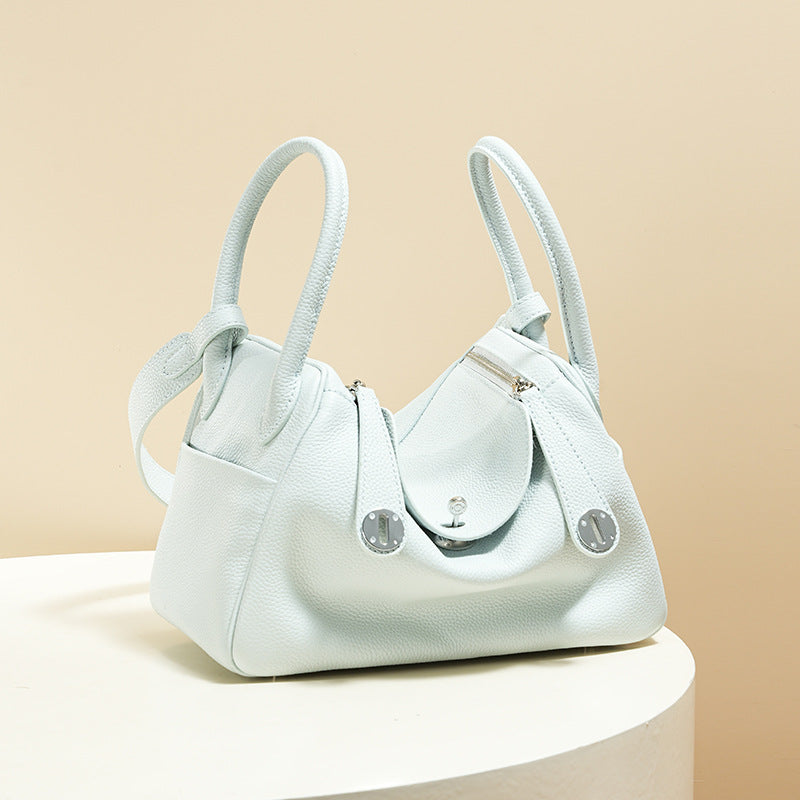 Women’s Minimalist Genuine Leather Cat Eye Decorated Crossbody Shoulder Handbag image 31