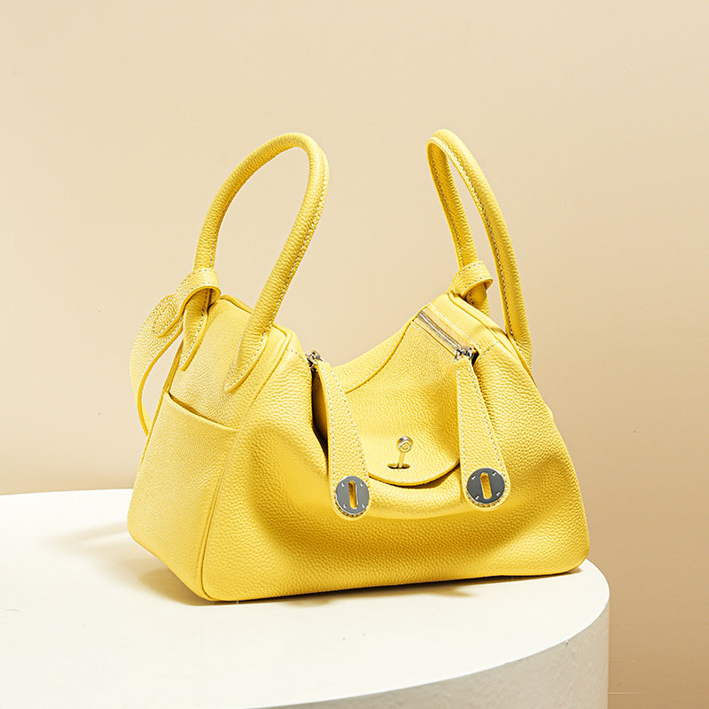 Women’s Minimalist Genuine Leather Cat Eye Decorated Crossbody Shoulder Handbag image 33