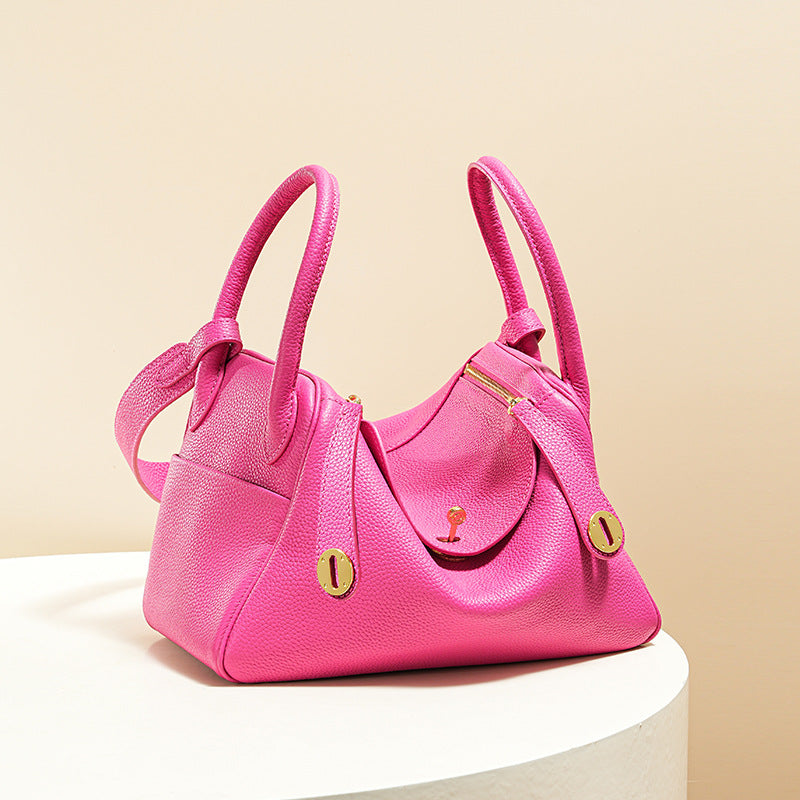 Women’s Minimalist Genuine Leather Cat Eye Decorated Crossbody Shoulder Handbag image 35