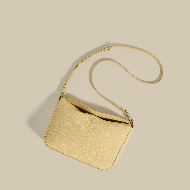 Women’s Minimalist Genuine Leather Shoulder Baguette Bag image 3