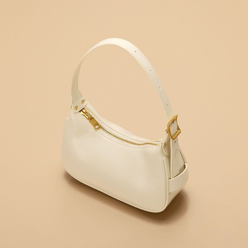 Women’s Minimalist Genuine Leather Crossbody Baguette Bags image 4