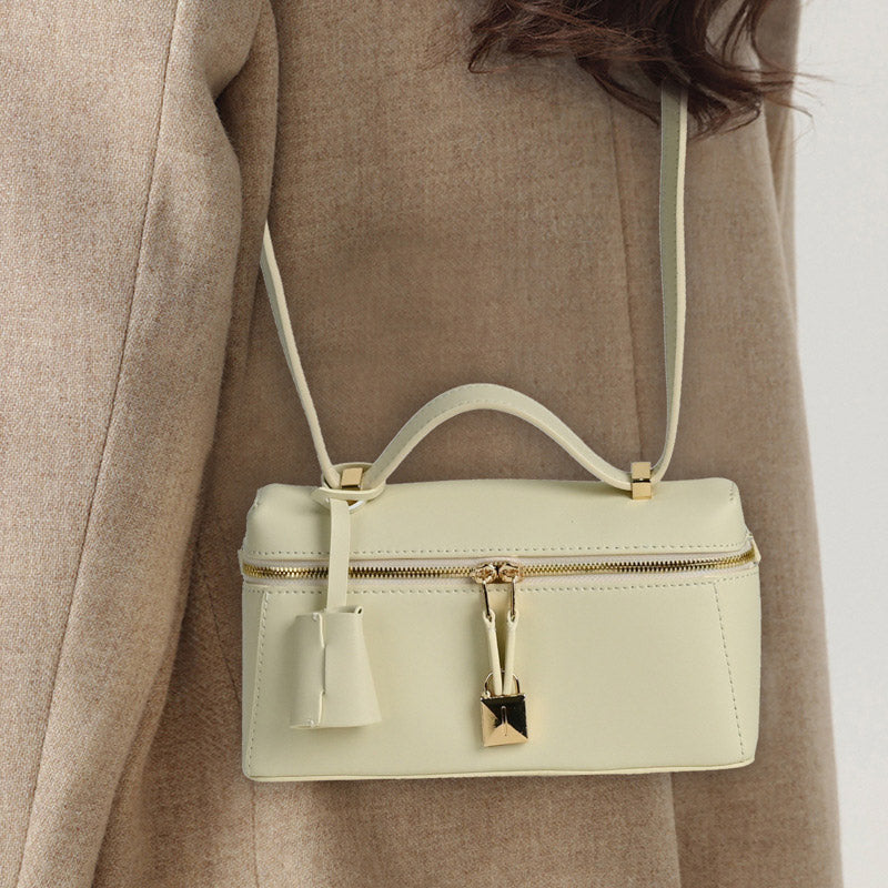 Women’s Minimalist Genuine Leather Crossbody Box Top Handle Bag image 4