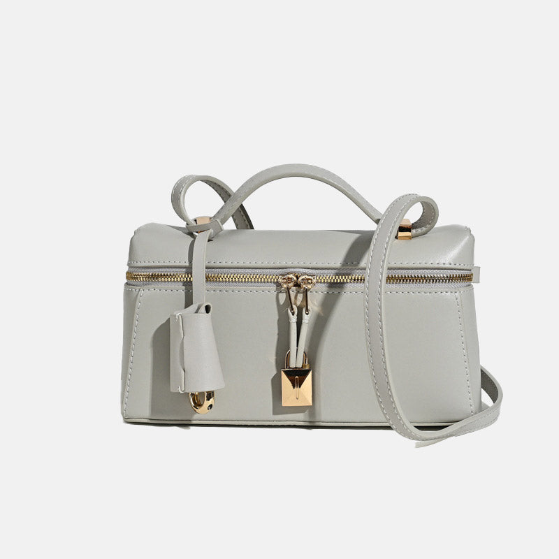 Women’s Minimalist Genuine Leather Crossbody Box Top Handle Bag image 10
