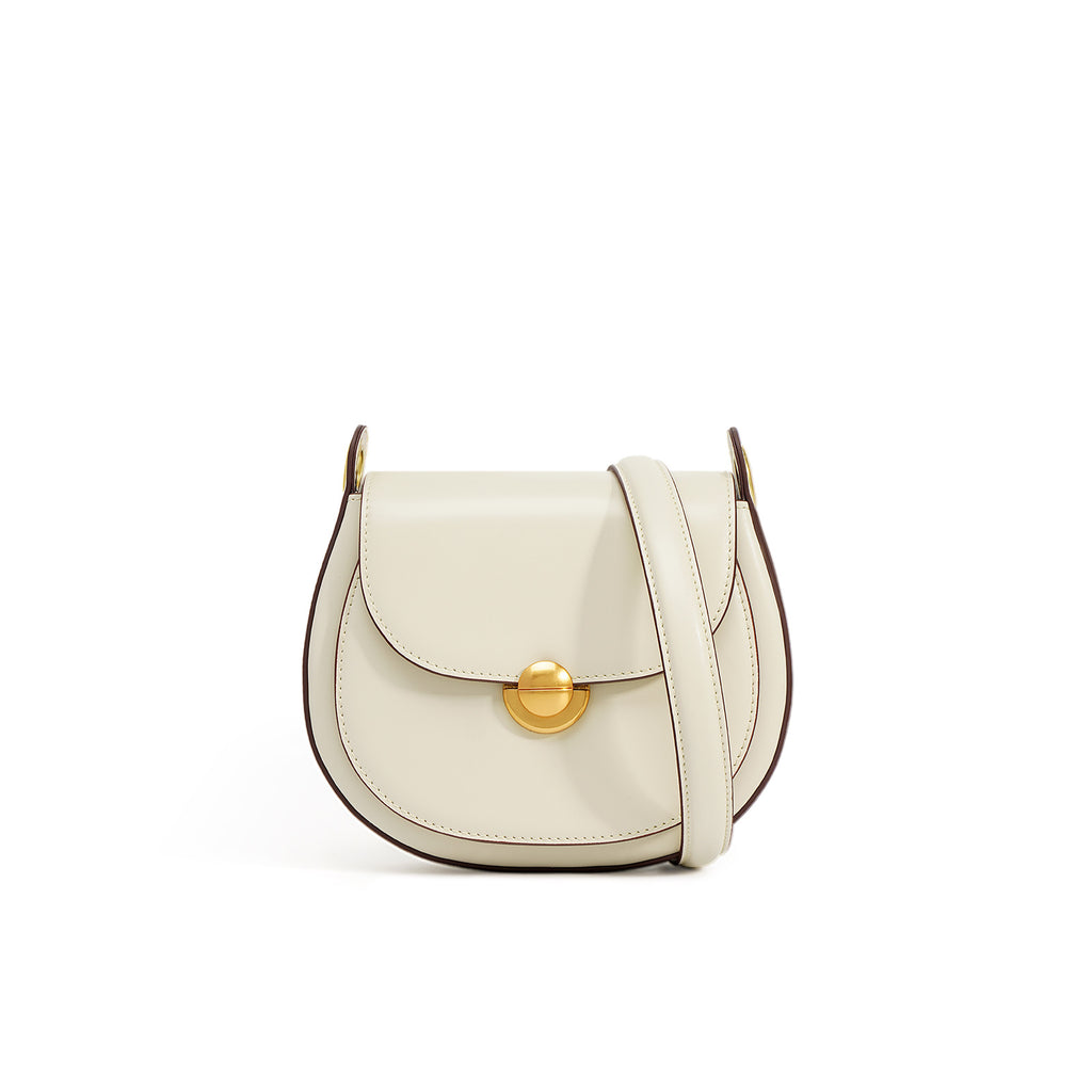 Women’s Minimalist Genuine Leather Crossbody Saddle Bag image 5