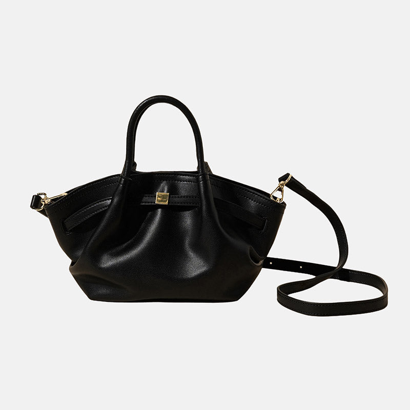 Women’s Minimalist Genuine Leather Dumpling-Shaped Crossbody Tote Bag image 6
