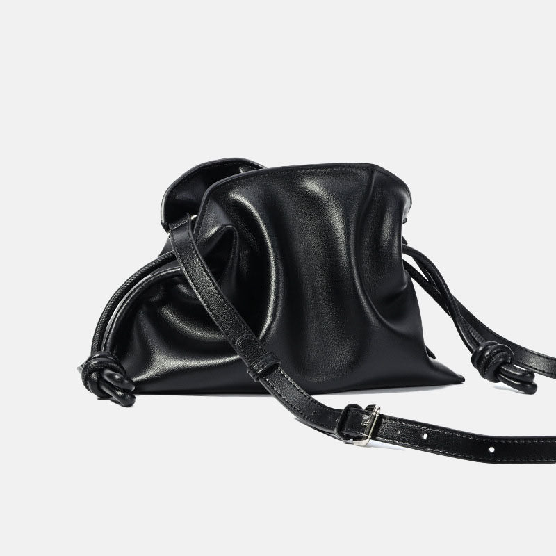 Women’s Minimalist Genuine Leather Fortune Bag Shaped Crossbody Bag image