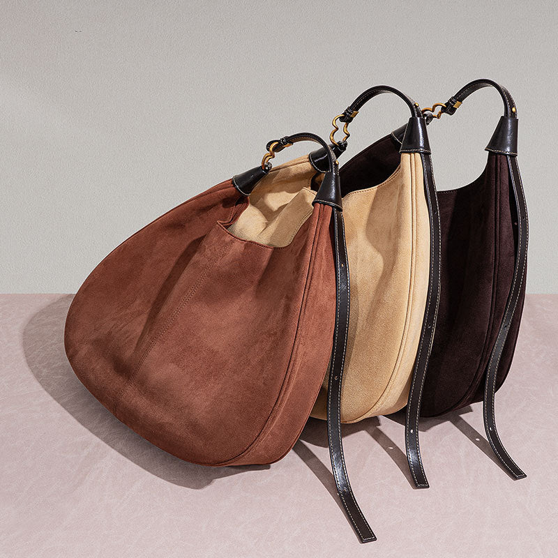 Women’s Minimalist Genuine Leather Hobo Bag image 8