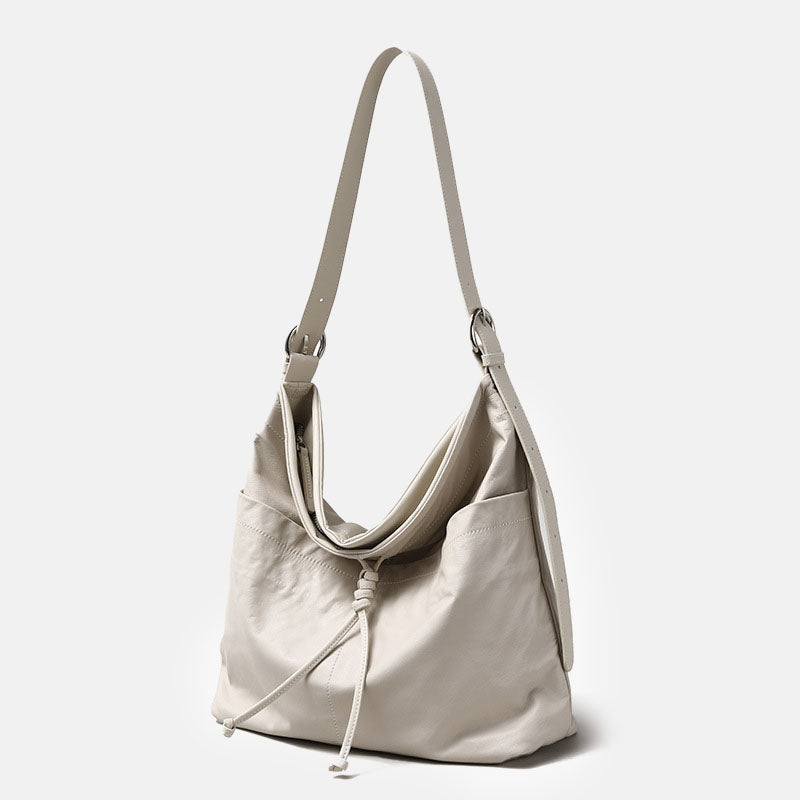 Women’s Minimalist Genuine Leather Hobo Shoulder Bag image 6