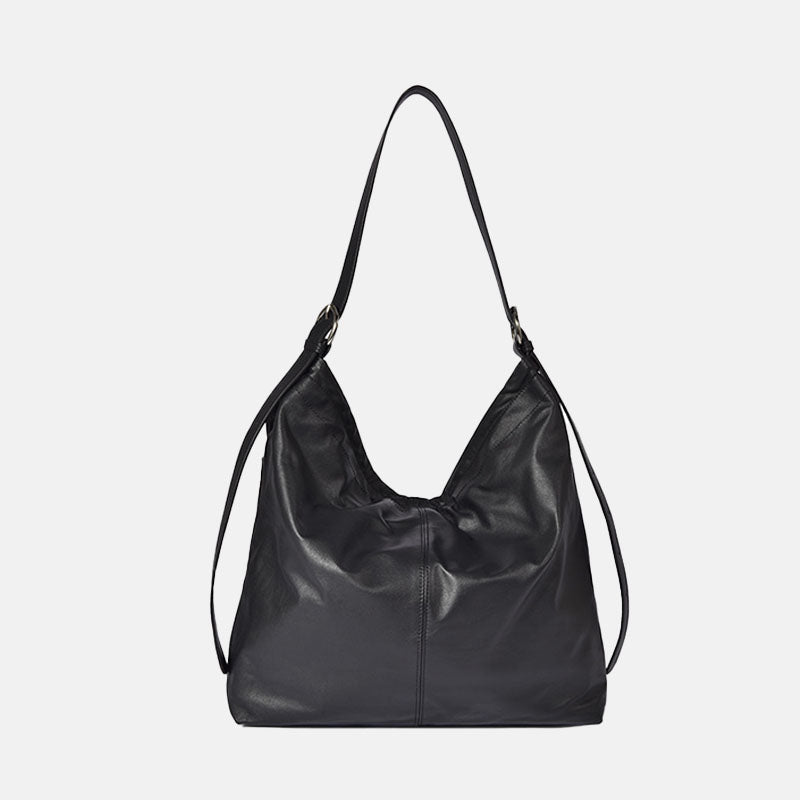 Women’s Minimalist Genuine Leather Hobo Tote Bag image 3