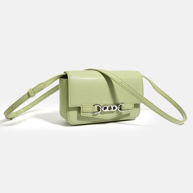 Women’s Minimalist Genuine Leather Lizard Pattern Crossbody Shoulder Bag image 2