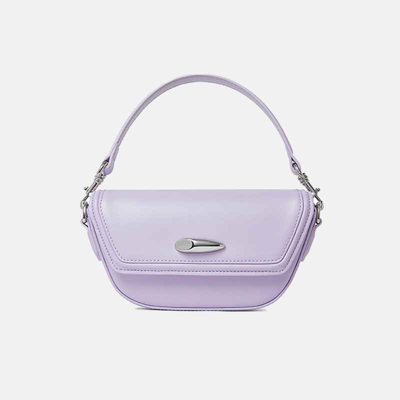 Women’s Minimalist Genuine Leather Magnetic Clasp Crossbody Handbags image