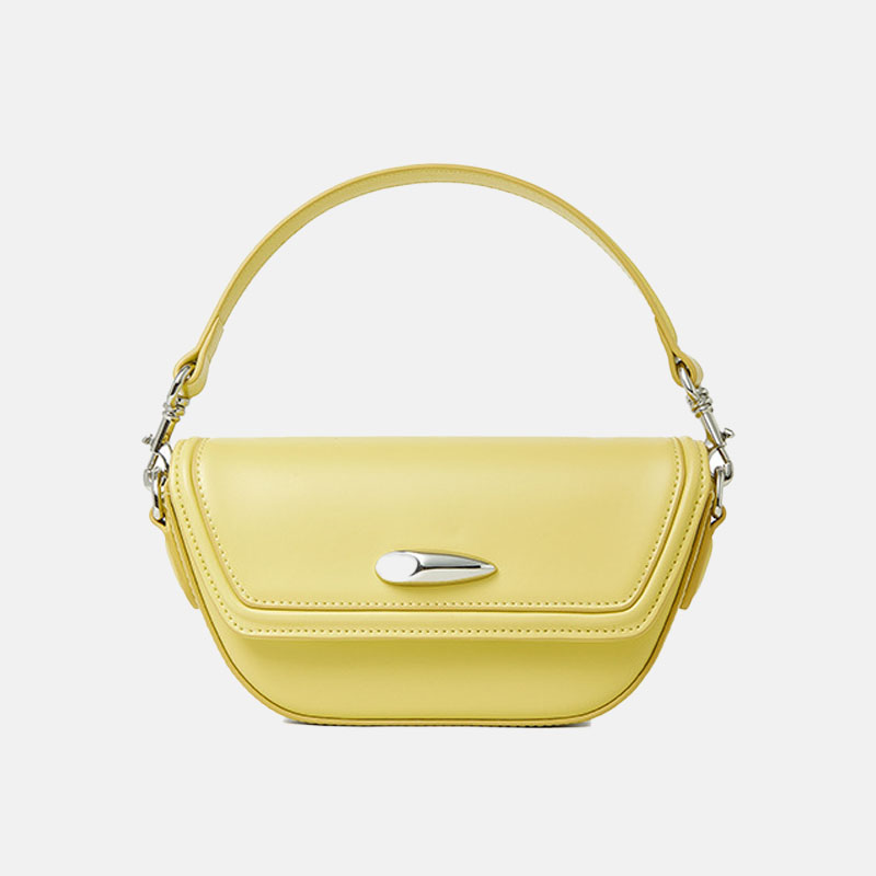 Women’s Minimalist Genuine Leather Magnetic Clasp Crossbody Handbags image 2