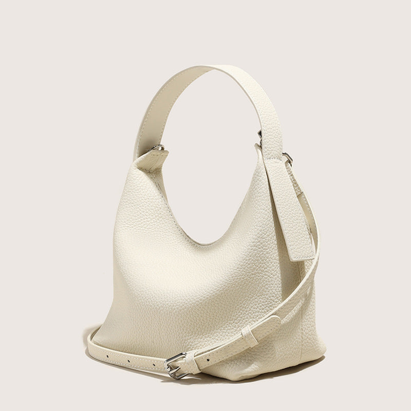 Women’s Minimalist Genuine Leather Magnetic Clasp Crossbody Top Handle Bag image 3