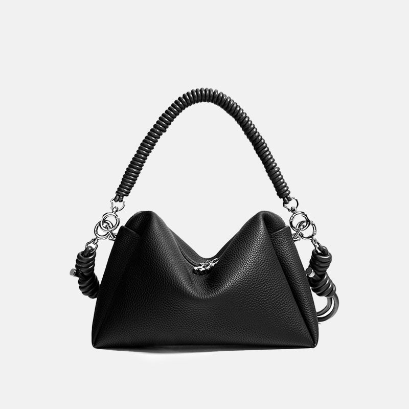 Women’s Minimalist Genuine Leather Pillow-Shaped Shoulder Handbag image 6