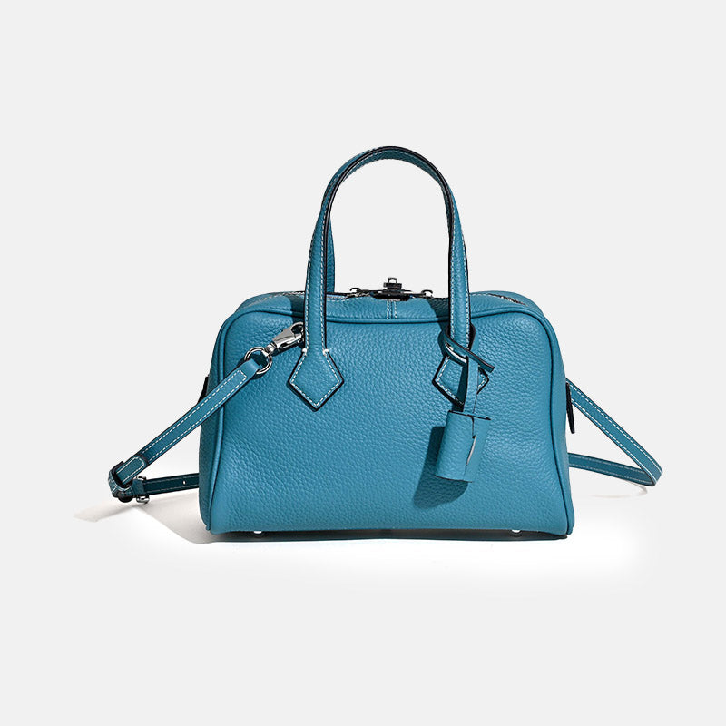 Women’s Minimalist Genuine Leather Pillow-Shaped Zip-Top Crossbody Handbag image 4