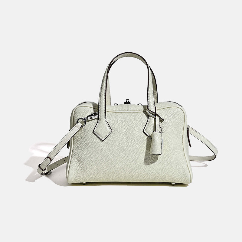 Women’s Minimalist Genuine Leather Pillow-Shaped Zip-Top Crossbody Handbag image 6