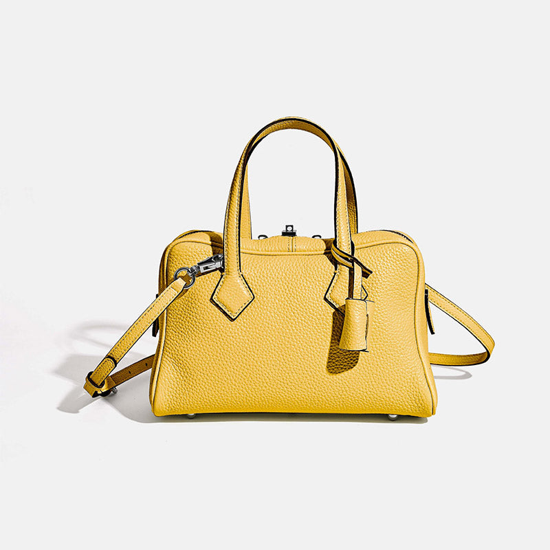 Women’s Minimalist Genuine Leather Pillow-Shaped Zip-Top Crossbody Handbag image 8