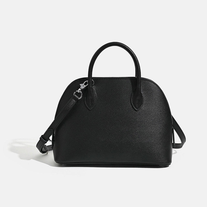 Women’s Minimalist Genuine Leather Shell-Shaped Handbag image 6