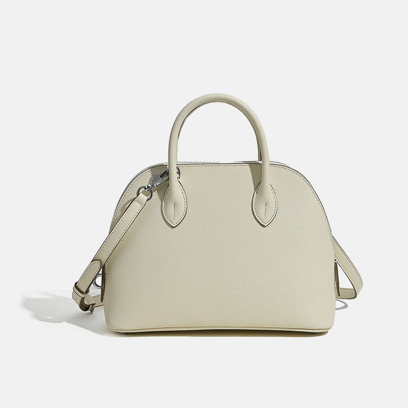 Women’s Minimalist Genuine Leather Shell-Shaped Handbag image 8