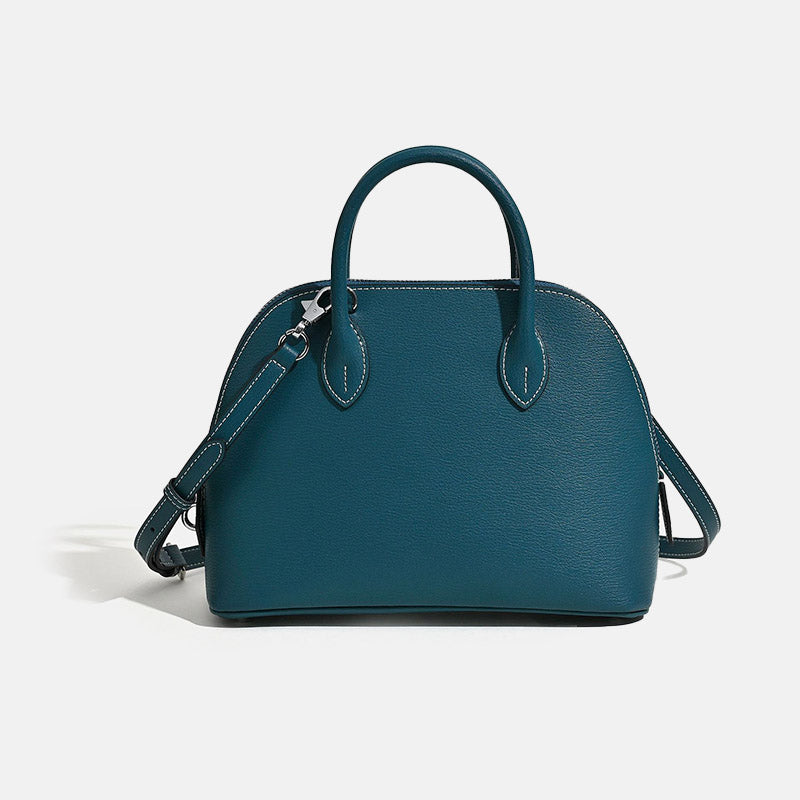 Women’s Minimalist Genuine Leather Shell-Shaped Handbag image 9