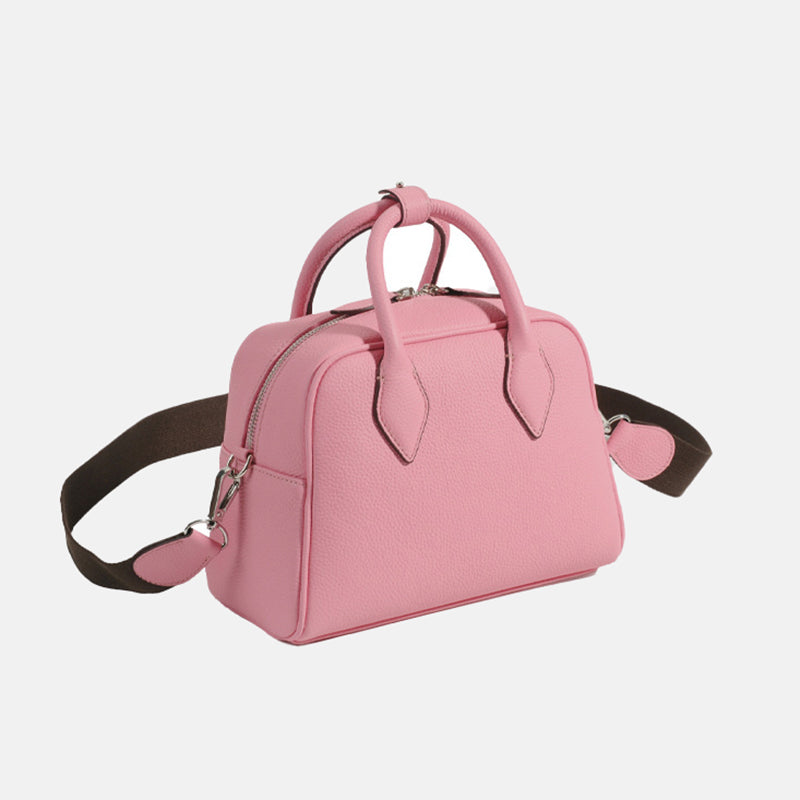 Women’s Minimalist Genuine Leather Shoulder Top Handle Bag image 2