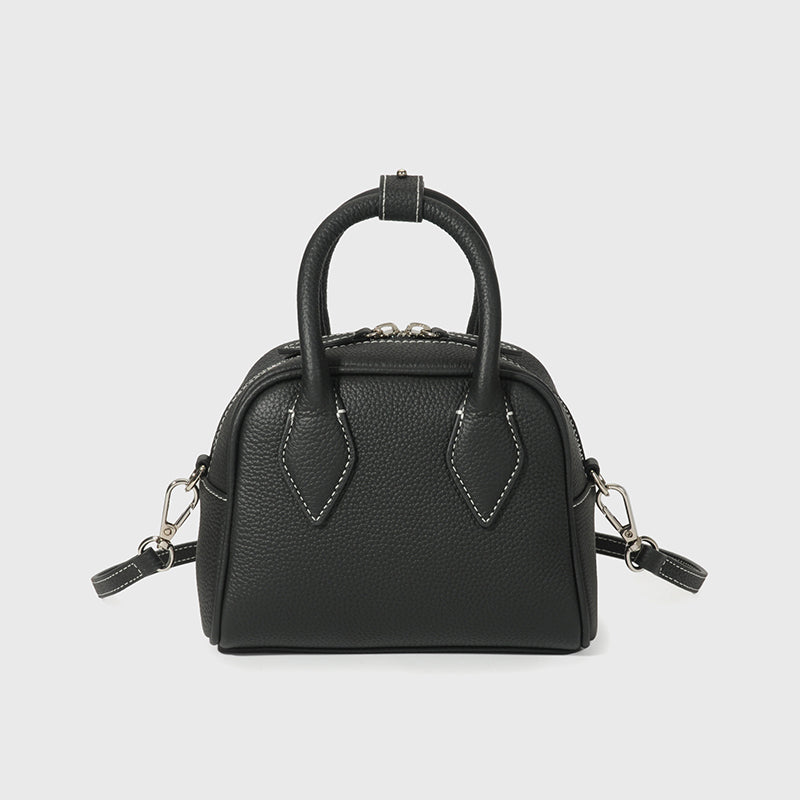Women’s Minimalist Genuine Leather Shoulder Top Handle Bag image 3