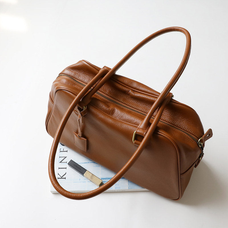 Women’s Minimalist Genuine Leather Top Handle Bag image 2