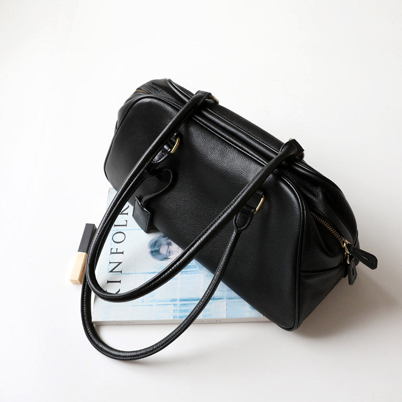 Women’s Minimalist Genuine Leather Top Handle Bag image 5