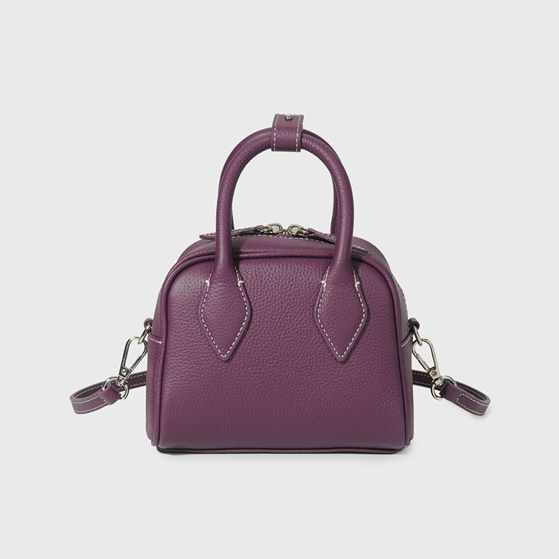 Women’s Minimalist Genuine Leather Shoulder Top Handle Bag image 5