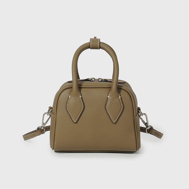 Women’s Minimalist Genuine Leather Shoulder Top Handle Bag image 6