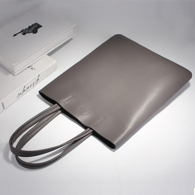 Women’s Minimalist Genuine Leather Tote Bag image 3