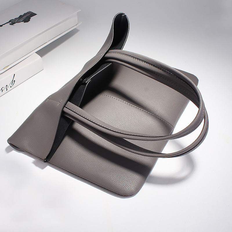 Women’s Minimalist Genuine Leather Tote Bag image 4