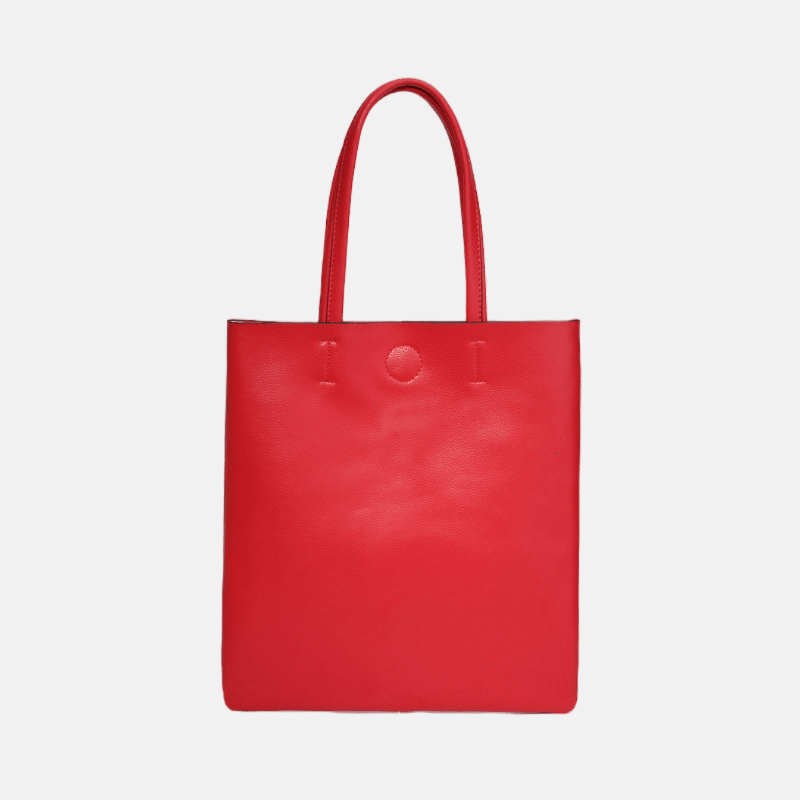 Women’s Minimalist Genuine Leather Tote Bag image 9