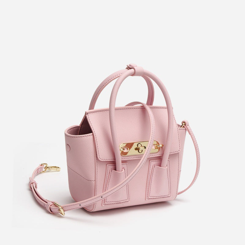 Women’s Minimalist Genuine Leather Wing-Shaped Crossbody Handbag In Gold Hardware image 2