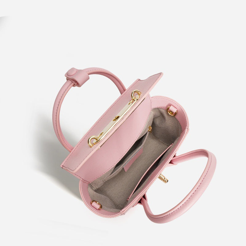 Women’s Minimalist Genuine Leather Wing-Shaped Crossbody Handbag In Gold Hardware image 3