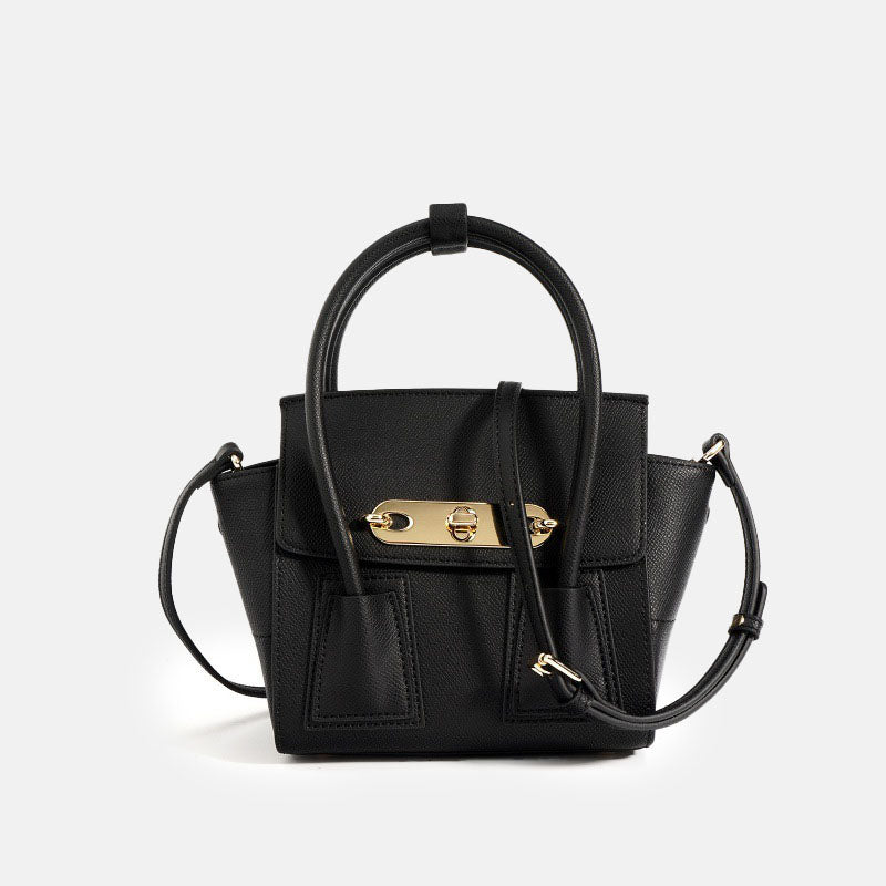 Women’s Minimalist Genuine Leather Wing-Shaped Crossbody Handbag In Gold Hardware image 5