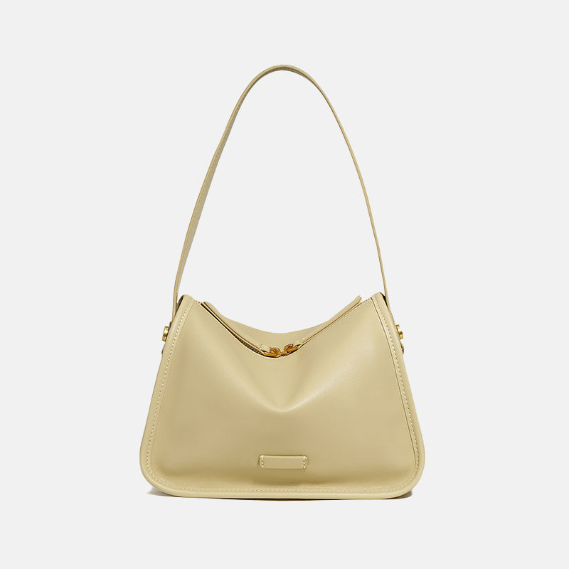 Women’s Minimalist Genuine Leather Zipper Shoulder Crossbody Bag image