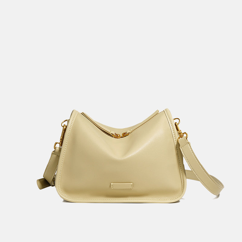 Women’s Minimalist Genuine Leather Zipper Shoulder Crossbody Bag image 2