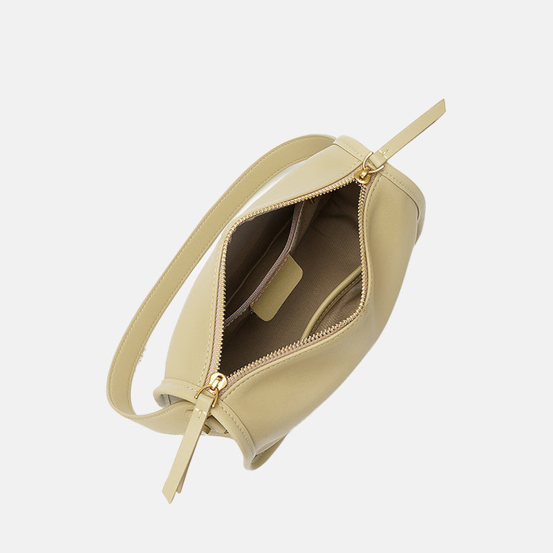Women’s Minimalist Genuine Leather Zipper Shoulder Crossbody Bag image 3