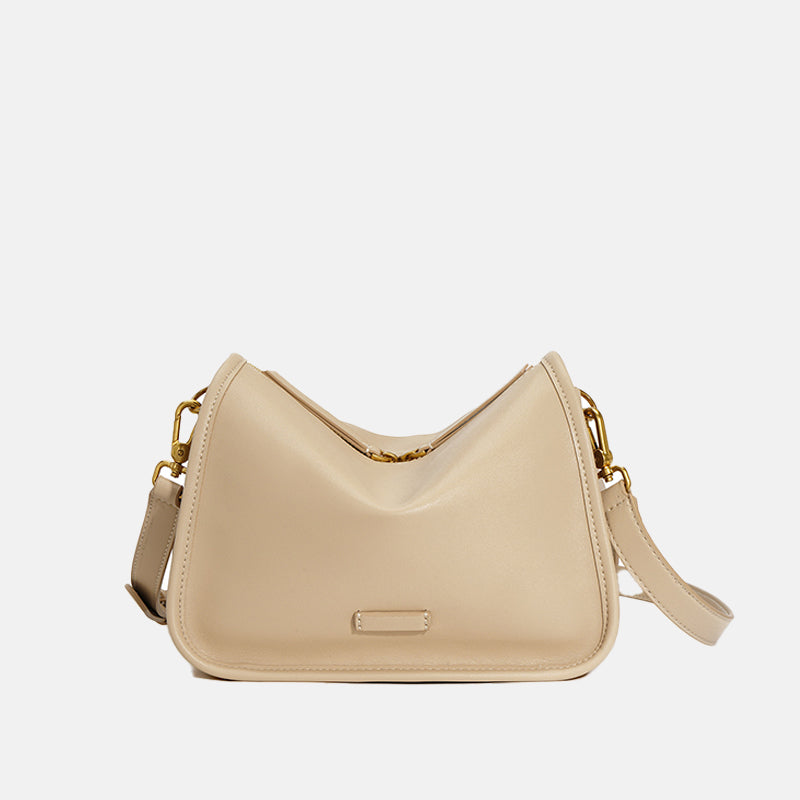 Women’s Minimalist Genuine Leather Zipper Shoulder Crossbody Bag image 5