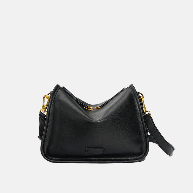 Women’s Minimalist Genuine Leather Zipper Shoulder Crossbody Bag image 6