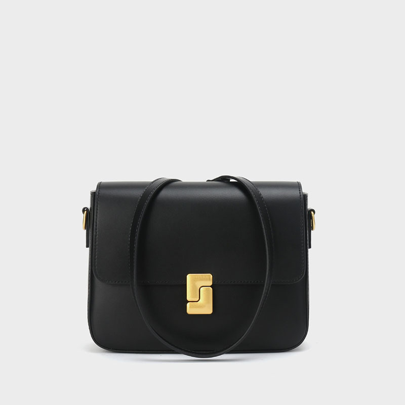 Women’s Minimalist Leather Crossbody Shoulder Bag with Magnetic Closure image 5